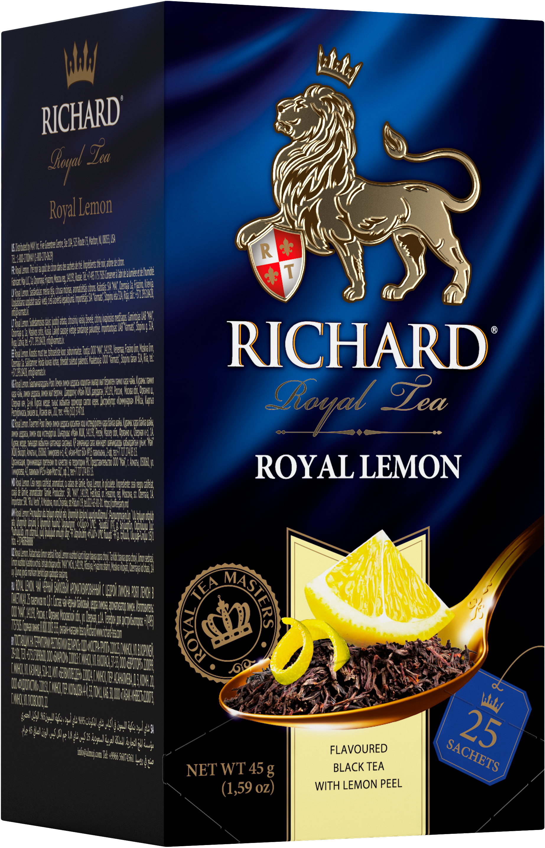 Royal Lemon, flavoured black tea in sachets, 25x1,8g