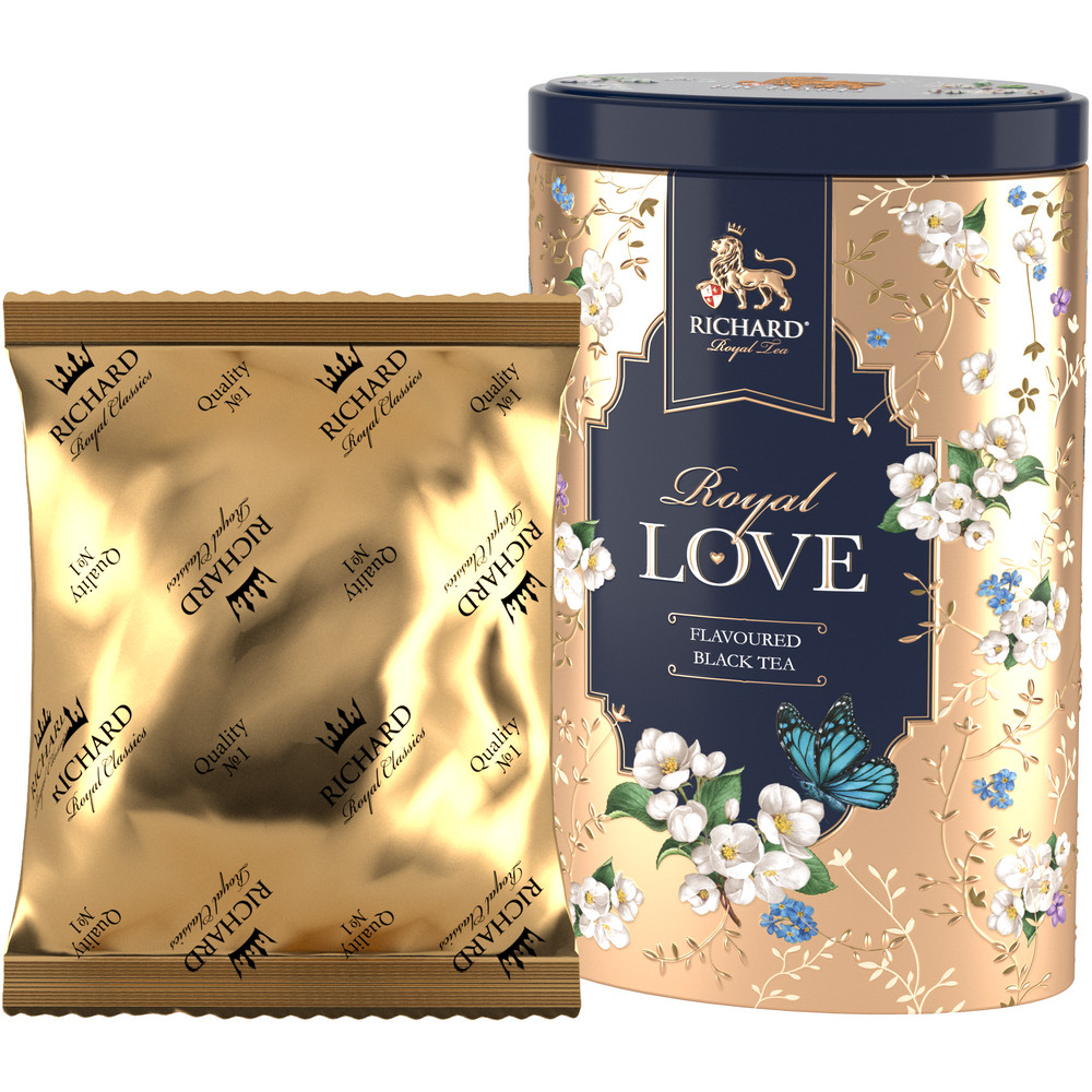 RICHARD ROYAL LOVE, GOLD, flavoured loose leaf black tea, 80 g