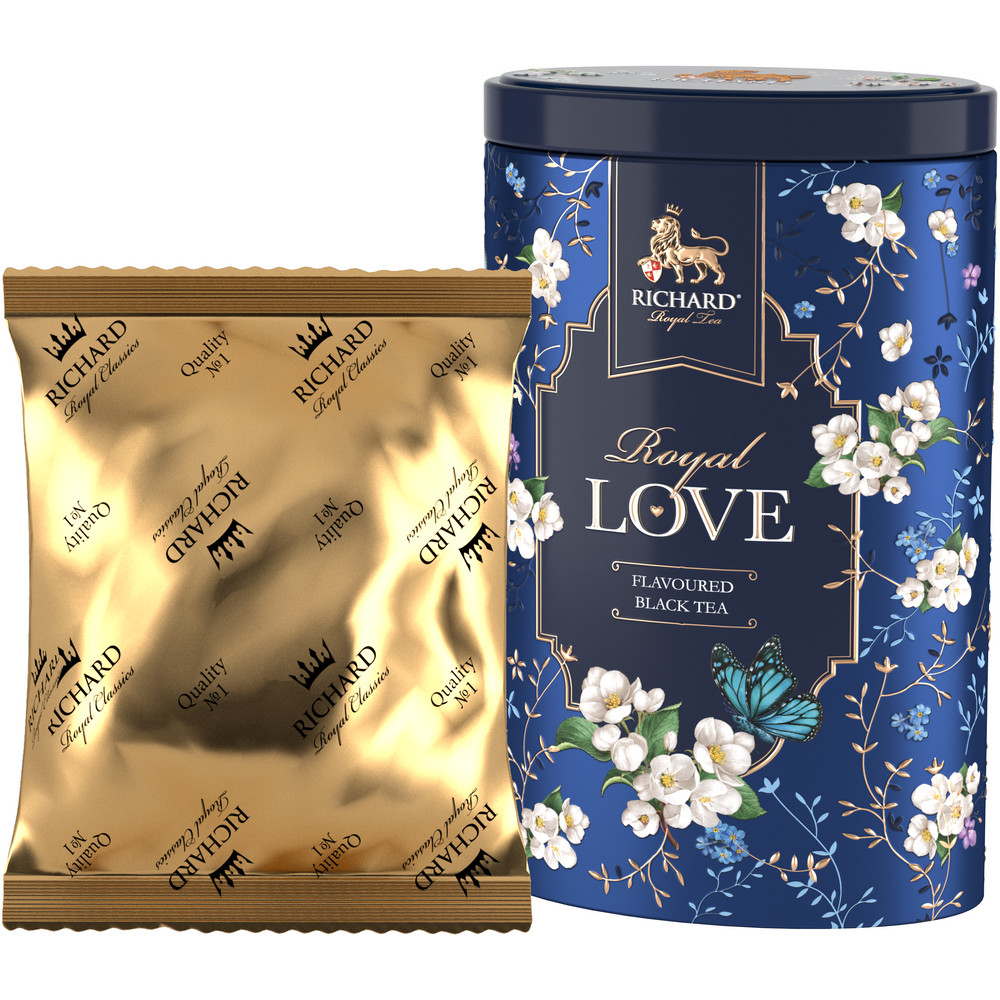 RICHARD ROYAL LOVE, BLUE, flavoured loose leaf black tea, 80 g