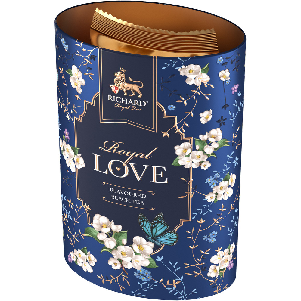 RICHARD ROYAL LOVE, BLUE, flavoured loose leaf black tea, 80 g