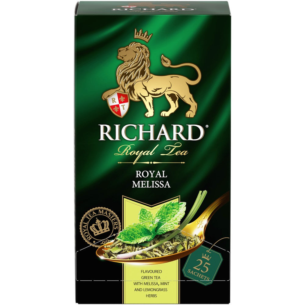 Royal Melissa, flavoured green tea in sachets, 25х1,5g